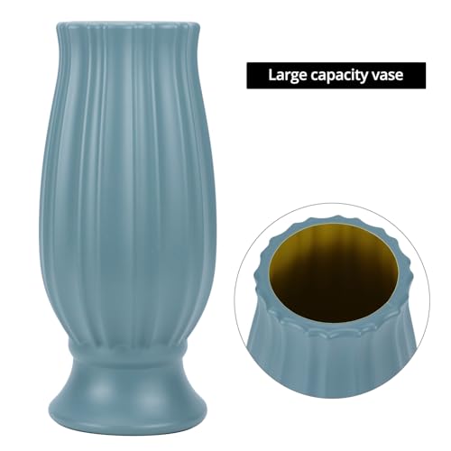 QWORK 2 Pack Cemetery Vase for Grave Decorations, Memorial Flowers Holder for Memorial Day & Special Occasions