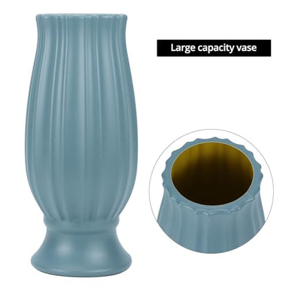 QWORK 2 Pack Cemetery Vase for Grave Decorations, Memorial Flowers Holder for Memorial Day & Special Occasions