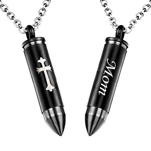 Celtic Cross Bullet Urn Necklaces for Ashes Cremation Jewelry Keepsake Memorial Pendant - style: Mom