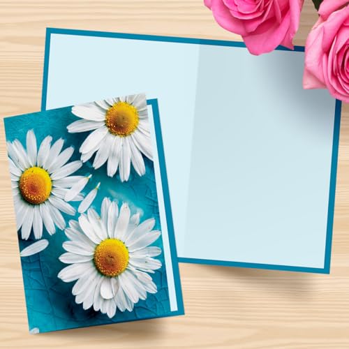 Designer Greetings For Your Words, Blank Cards 6 Pack | Daises, Boxed Card Set, Matching Envelopes - color: Daisies