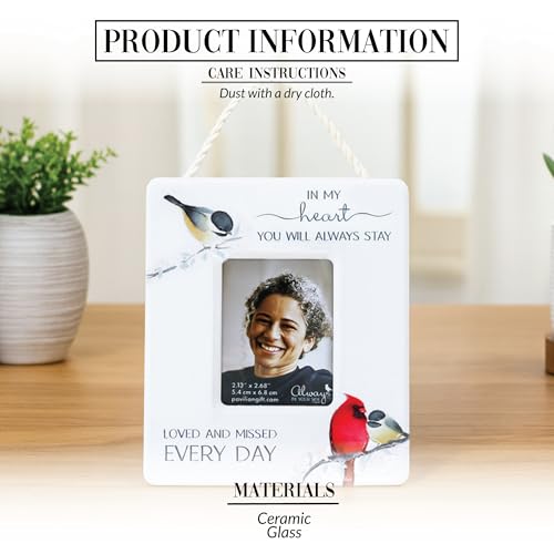 Pavilion Gift Company - Every Day - 3.5" Ceramic Picture Photo Frame Grief Memorial Remembrance Loss Bereavement Home Desk Decor
