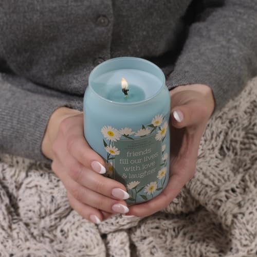 With Love Soy Wax Scented Candle: Friends Fill Our Lives w/Love & Laughter | Scented Candle, Home Decor, Gifts for Friends, Pure Essential Oils, Up to 60 Hours Burn Time, Glass Jar w/ Bamboo Lid - style: Friends Fill Our Lives