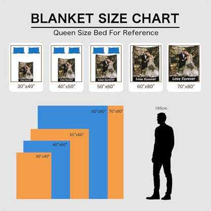 Newcos Custom Couple Blankets with Photos Customized Picture Love Forever Blankets Personalized Blanket for Adult Valentines Day Gift for Him Girlfriend Boyfriend - color: Pattern 01