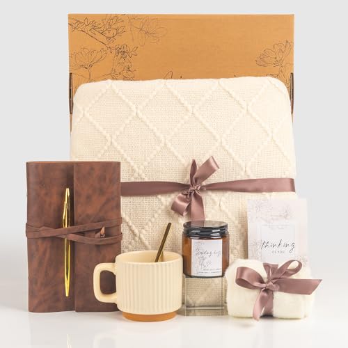 Self Care Gifts for Women, Get Well Soon Gifts Basket, Sympathy Gift Baskets，Care Package，After Surgery Feel Better Thinking of You Sending Hugs Gifts Idea for Mom Her Best Friends Sister