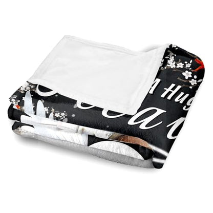 Arovene Ship Next Day, Custom Memorial Blanket with Photo - Printed in USA, A Hug from Heaven Blanket, Personalized Sympathy Gifts for Loss of Loved One Dad Mom Husband Wife Friend Dog Memorial Gifts - color: Style 07