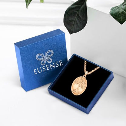Picture Locket Necklace for Women Men Rose 14K Real Gold 925 Sterling Silver Jewelry Heart Locket Necklace that Holds Pictures Tree of Life Viking Wolf Celtic Knot St Christopher St Michael Pendant - color: I2-6-Tree of Life Locket-Rose Gold