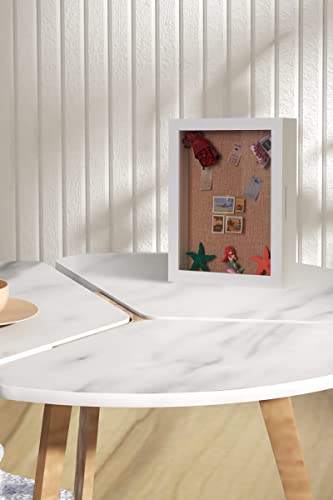 White Shadow Box 11x14, Deep Shadow Box Display Case with Hinged Door, Thick Memory Box for Wedding Flowers Memorabilia Awards Medals | Deep Memory Display Case, Shadow Box with Hinged Magnetic Door for Wedding Flowers, Photos, Awards, Medals and Keepsake