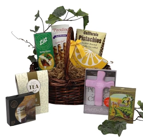 Gift Basket Village - In Loving Memory Sympathy Gift Basket: Gourmet Snacks, Prayer Cross, and More, Comforting and Thoughtful, Handcrafted in the USA