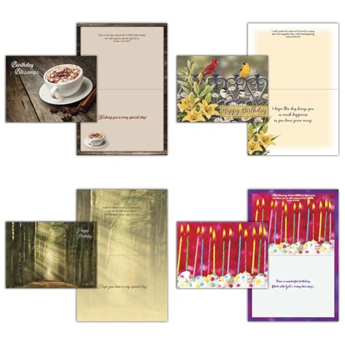 It's Your Birthday KJV Cards, 24 Count | Cheerful Birthday Greetings With KJV Scripture And Envelopes Make Celebrations More Meaningful And Memorable