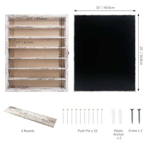 Shadow Boxes Display Cases 16x20 with Removable Shelves, 2.2 Inch White Deep Shadow Box Frame for Keepsake Collectibles, Coins Military Medals Pins Wedding Flowers - color: White, size: 16*20