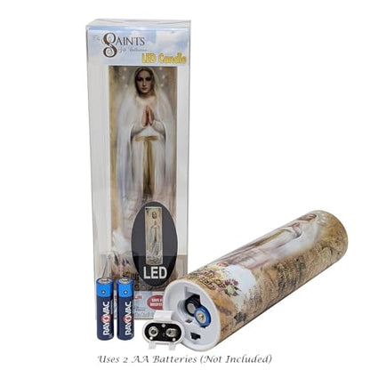 Our Lady of Good Help LED Flameless Devotional Prayer Candle