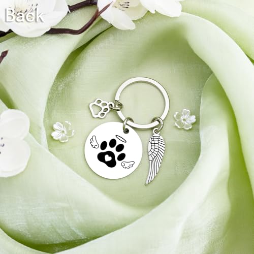 Pet Memorial Gifts for Dogs Cats Pet Memorial Keychain | Loss of Dog Sympathy Gift Dog Passing Away Gifts Cat Loss Sympathy Gift Keychain for Dogs Mom Dad Cat Mom Dad