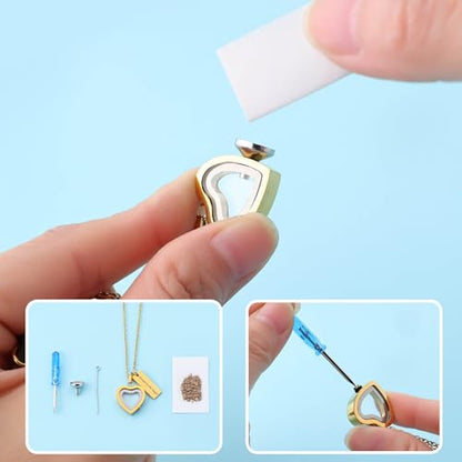 Glass Heart Cremation Urn Necklace for Ashes Stainless Steel Memorial Ash Pendant Keepsake Jewelry Cremation Jewelry for Women - color: Gold-Always In My Heart