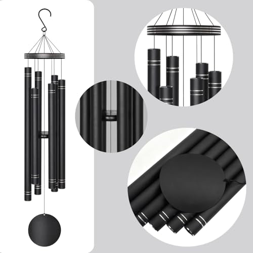 Suntimber Extra Large Wind Chimes for Outside Deep Tone,(EngravedLines,50") | Memorial Sympathy Gifts for loss of loved one, Wind Chimes Outdoor Clearance for Garden,Yard,Patio and Lawn - size: 50" Large