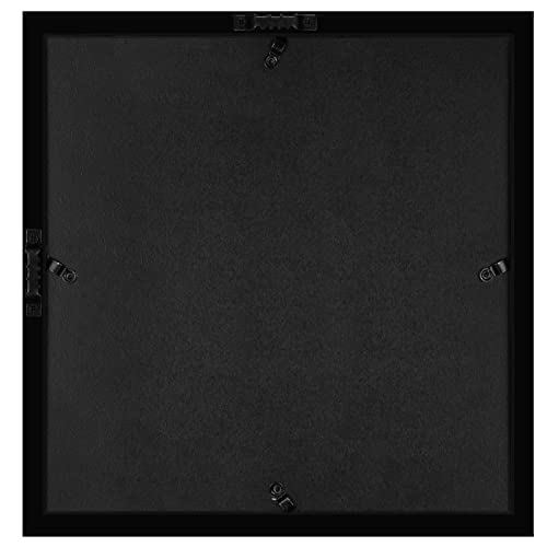 Americanflat 11x11 Shadow Box Frame with Shatter-Resistant Glass - Silhouette Collection - Large Shadow Box Display Case for Tabletop and Wall Display - Black with Soft Felt Back | Shatter-resistant glass, 1.5 inch interior depth, displays keepsakes, meda