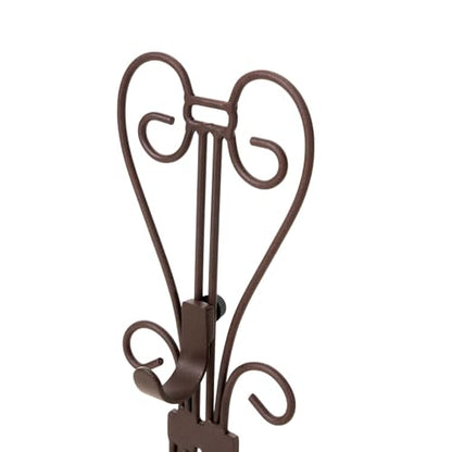 Fireplace Mantel Wreath Hanger, Adjustable Height Christmas Wreath Stand | Elegant Telescoping Artificial Wreath Hook, Padded, Durable Cast Iron