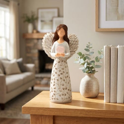 5.9" Sympathy Angel Figurine Remembrance Gift for Loss of Loved One - color: White02