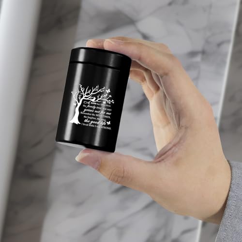 Aluminum Mini Urn for Ashes - 2.75 Inches, Tree of Life Design - Keepsake for Human Ashes Memorial