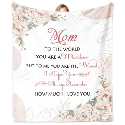 Gifts for Mom from Daughter, Mom Birthday Gifts Blanket 60"x50", Mother Gift from Son, Moms Gift Ideas for Mother's Day Christmas Anniversary Valentines Day, to My Mother Throw Blankets - color: Mother Gifts