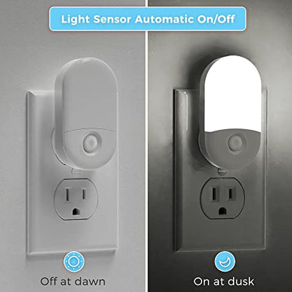 L LOHAS LED Night Light Plug in, 4 Pack 0.6W LED Night Light for Kids, Auto - color: Daylight, size: 4 Count (Pack of 1)