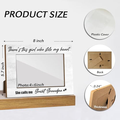 Great Grandpa Gifts Wooden Picture Frames Gift for Fathers Day Picture Frames for Desk Great Grandpa Gift of Fathers Day Modern Picture Frames Great Grandpa Picture Gifts Picture Frame 4x6 - Jk0257 - color: XK16