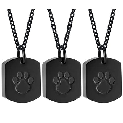 3 Pack Cremation Jewelry Dog Ashes Necklace for Women Men Pet Dog/Cat Urns for Ashes Cremation Jewelry Memorial Locket Gifts for Human
