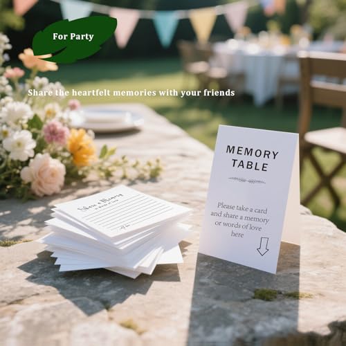 Share a Memory Cards – 30PCS Memory Card for Celebration of Life, Graduation, Wedding, Retirement, Going Away Party and Funeral Keepsake (4" x 6")