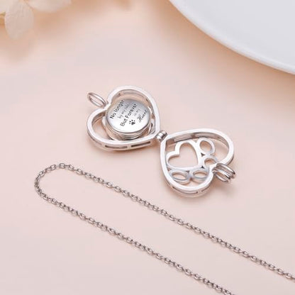 DAOCHONG Cat Urn Necklace Pet Cremation Memorial Jewelry for Women | 925 Sterling Silver Cremation Pendant | Dog Cat Paw Print Heart Locket | Pet Ashes Keepsake for Loved Ones - style: Pet Urn Necklaces