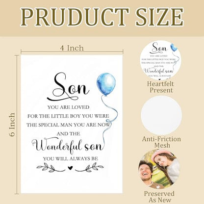 Son Photo Album Holds 36 4x6 Photos, Birthday Gifts for Son from Mom Dad, You Are Loved Small Photo Album Memory Keepsake Gift for Family Graduation Travel Vacation - color: Son
