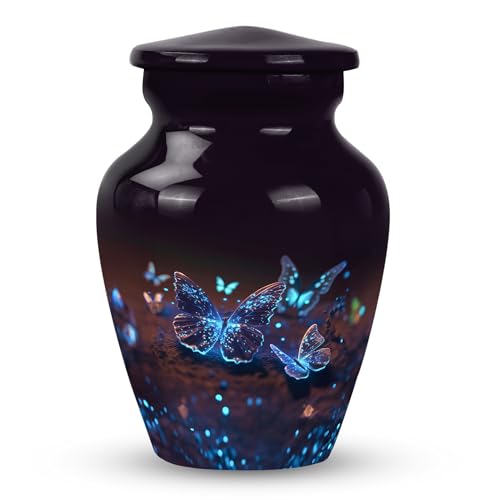Butterfly Urn, Small Urn for Ashes Butterfly - 3 Inch Mini Urn for Sister | Cremation Miniature Urns with Butterfly, Final Remains Containers Butterfly - size: 3 inch Keepsake 1PC