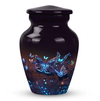 Butterfly Urn, Small Urn for Ashes Butterfly - 3 Inch Mini Urn for Sister | Cremation Miniature Urns with Butterfly, Final Remains Containers Butterfly - size: 3 inch Keepsake 1PC