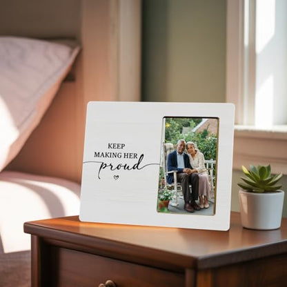 Memorial Gifts Picture Frame for Loss of Dad Grandpa Son, Sympathy Remembrance Gifts Frame for Loss of Papa, Keep Making Him Proud - color: Him