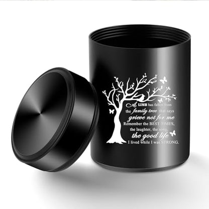 Aluminum Mini Urn for Ashes - 2.75 Inches, Tree of Life Design - Keepsake for Human Ashes Memorial