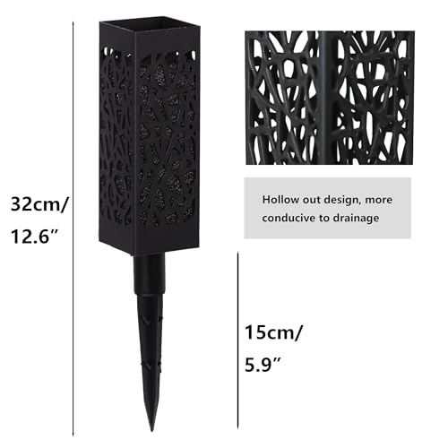 Cemetery Vases with Spikes and Foam - Cemetery Flower Holders with Black Drainage Hole, Perfect for Cemetery Grave Decoration (2) - size: 2
