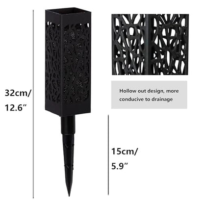 Cemetery Vases with Spikes and Foam - Cemetery Flower Holders with Black Drainage Hole, Perfect for Cemetery Grave Decoration (2) - size: 2