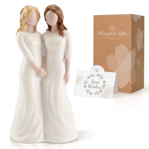 Sisters Gift from Sister,Best Friend Birthday Gift,Women Friendship Figure - color: White-hand in Hand