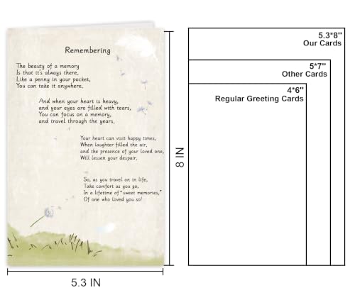 Sympathy Card, Heartfelt Grief, Bereavement, Loss of Someone, Condolence, Remembering, Thinking of You Card for Family Friend Coworker Him Her. - color: #3