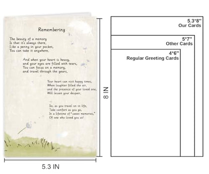 Sympathy Card, Heartfelt Grief, Bereavement, Loss of Someone, Condolence, Remembering, Thinking of You Card for Family Friend Coworker Him Her. - color: #3