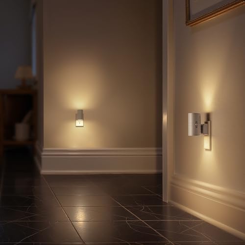 Night Lights Plug into Wall, Modern LED Night Light Plug in | Dusk to Dawn Sensor, Soft White 3000K, 0-100LM Adjustable Brightness, Dimmable NightLights, Hallway, Bedroom, Stairway 2 Pack - color: Cement dust-3000K, size: 2 Pack