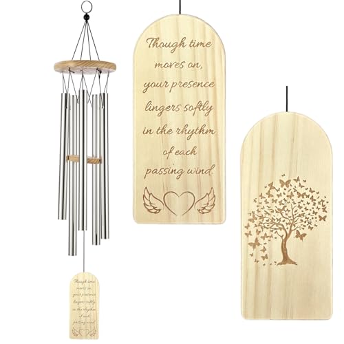 Memorial Wind Chime for The Loss of Loved One, Sympathy Gift for Loss of Mother Father Husband Grandpa Grandma, Outside Home Decor, Windchime for Remembrance, Gift for Funeral (Design #2) - color: Design #2