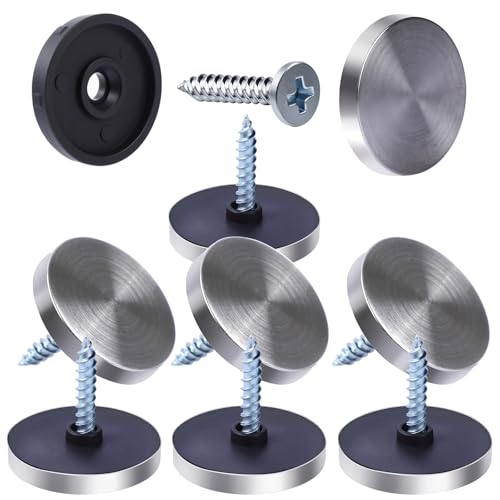 8 Pcs Stainle Steel Screw Cover Caps 25mm | Polished Stainless Steel