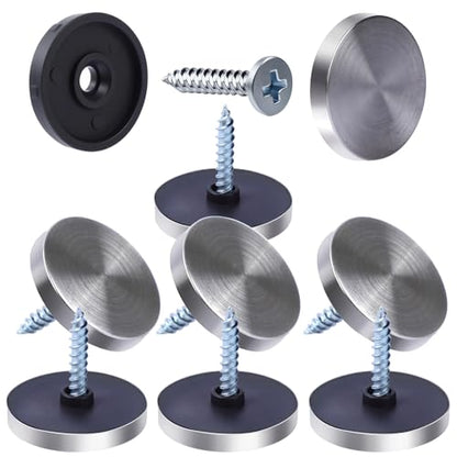 8 Pcs Stainle Steel Screw Cover Caps 25mm | Polished Stainless Steel