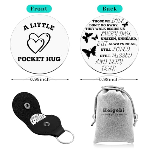 Heigebi Pocket Hug Token Keychain Memorial Gifts for Loss of Loved Sympathy Gifts Bereavement Coin Remembrance Pocket Token - color: Pattern 4