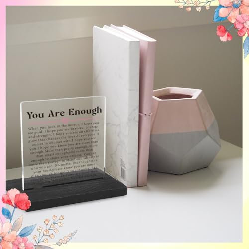 Encouragement Gifts for Women, Get well Soon Gifts for Women, Motivation Gift for Woman, Modern Transparent Acrylic Desk Plaque with Inspirational Quotes, 10 x 10 x 1.5 cm,XXY120 - style: Woman