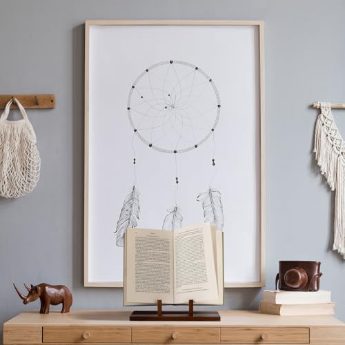 RattanView 1 Pcs Wood Plate Stand for Display 9 Inch Plate Holder Display Frame Picture Photo Card Tabletop Decorative Stand - size: 9 Inch