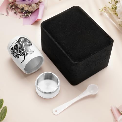 SOITIS Small Urns for Human Ashes Keepsake-Aluminum 2.76 Inch Mini Urn with Gift Box, Memorial Motorcycle Urns for Human Ashes, Sharing Cremation Urns for Human Ashes