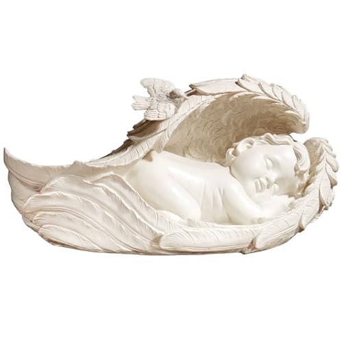 Touch of Class On Angels Wings Sculpture Soft Ivory