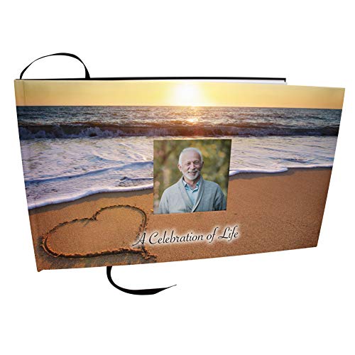 Endless Summer Photo Funeral Guest Book for Memorial Service and Celebration of Life Guest Book for Memorial Service - Beautiful & Vibrant Sign in Book for Funeral - color: Endless Summer