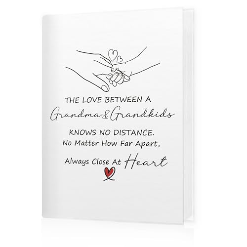Grandma Photo Album 4x6, Best Grandma Gifts for Mother's Day from Grandkids, Grandmother Gifts 18 Pockets Small Picture Memory Photo Album for Family Anniversary Travel Vacation - color: Best Heart