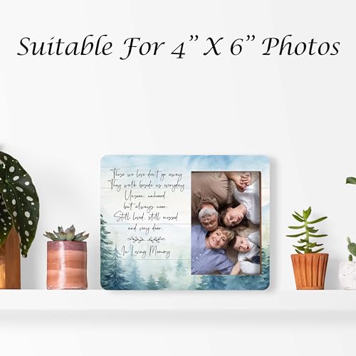 Memorial Pictures Frame, Those We Love Don't Go Away Photo Frame, Sympathy Gifts For Loss Of Loved One, Farmhouse Home Living Room Bedroom Decoration -b23